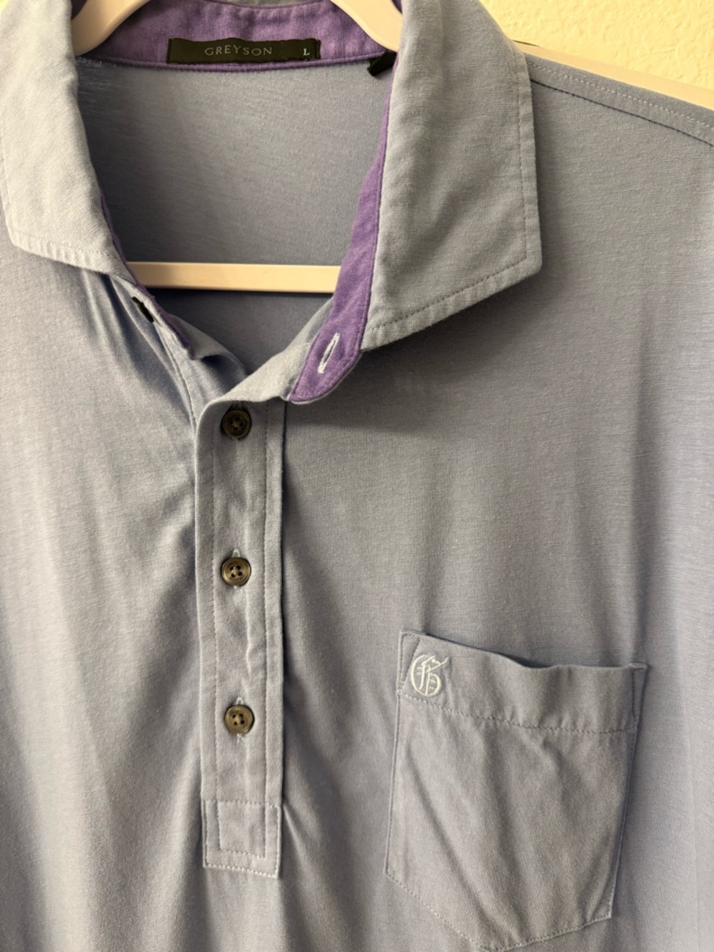 NEW Greyson Polo - Sz L - steel blue